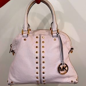 COPY - Ivory Studded Michael Kors Bowling Style Handbag